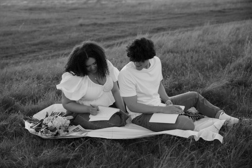 black and white couples photoshoot