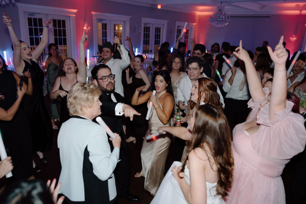 dance party at wedding reception within wedding photography package
