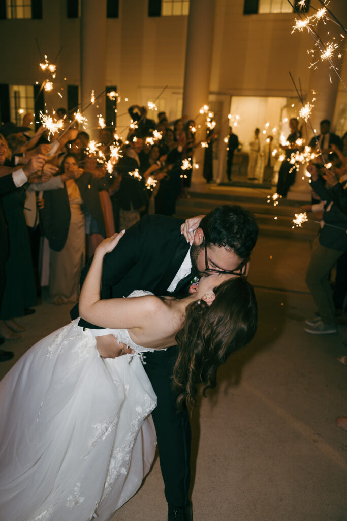 sparkler wedding exit for this wedding weekend photography package