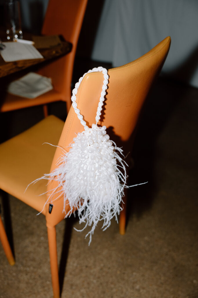 bridal bag and wedding details