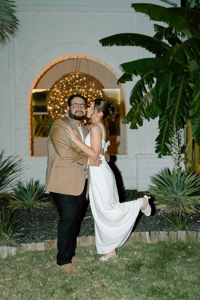 fun couples photos at rehearsal dinner