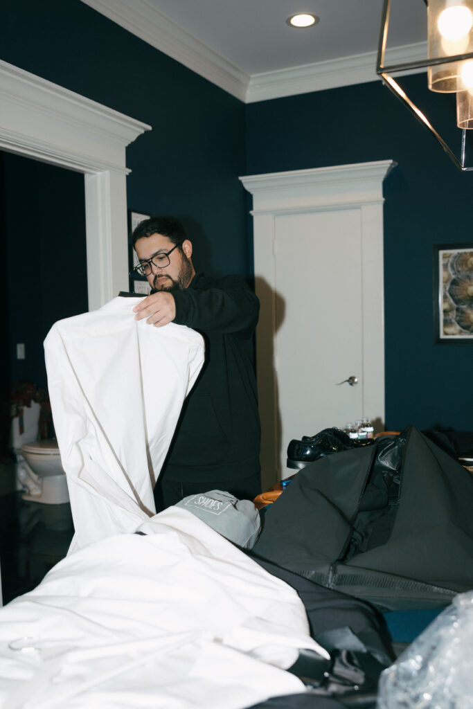 groom getting ready