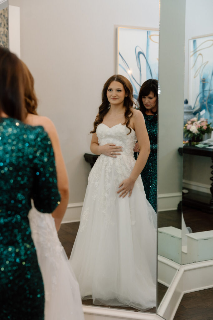 bridal gown first look