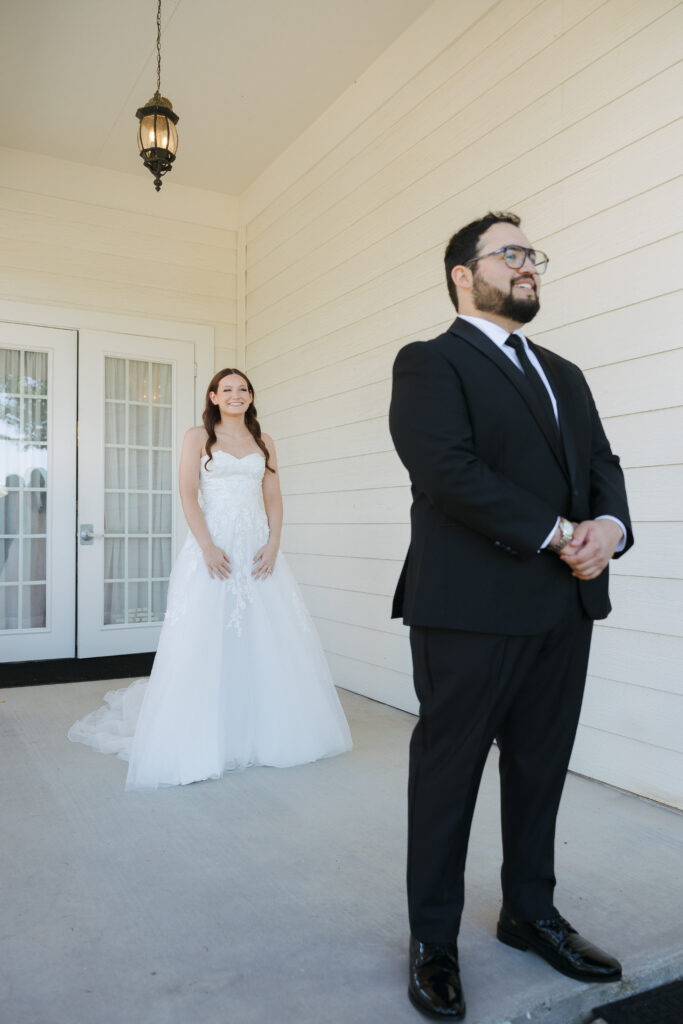 first look moments within the wedding photography package