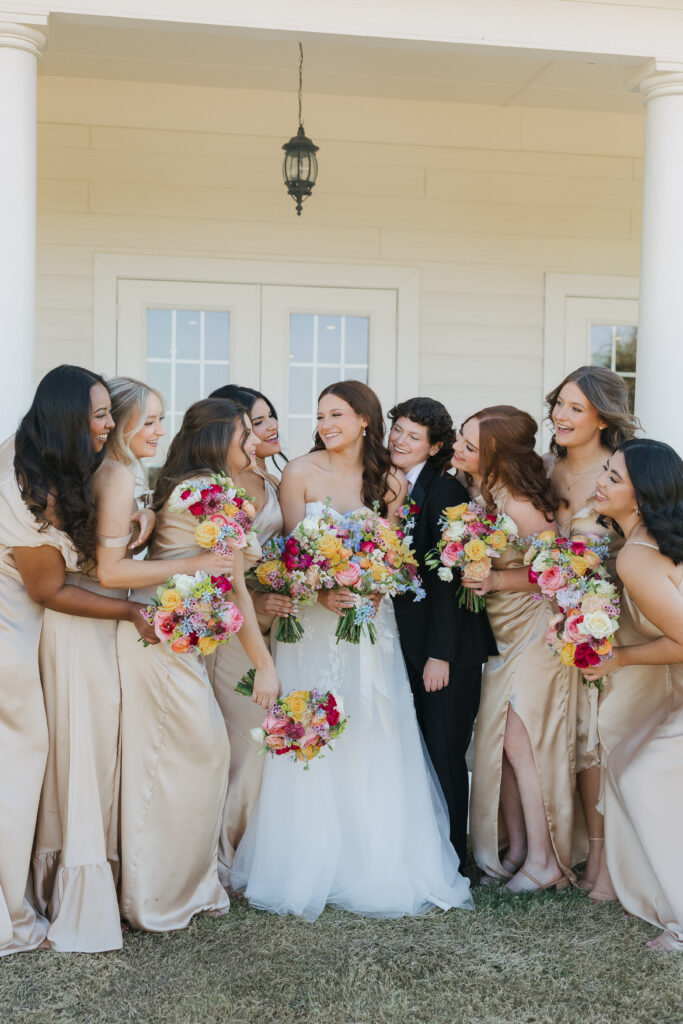 the bridal party captured during wedding weekend photography package