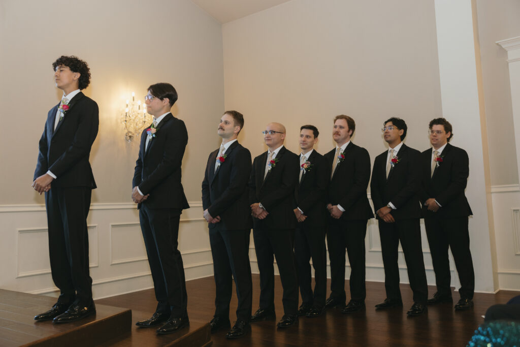 groomsmen at the wedding ceremony