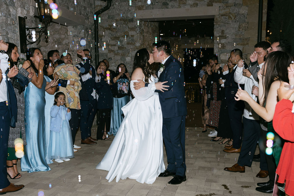 bride and groom exit