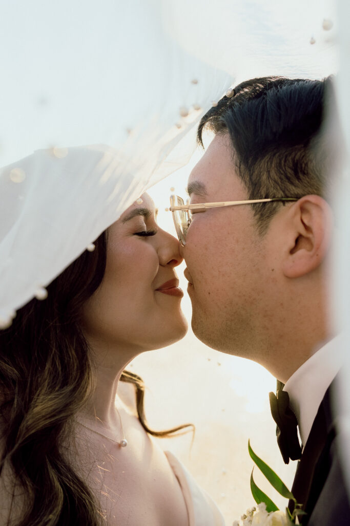 close up bride and groom photography