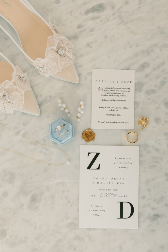 wedding details and invitations