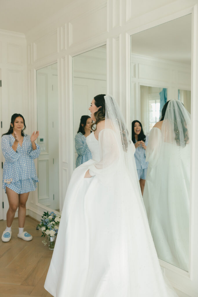 the bridal party and bride