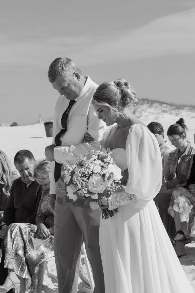 black and white wedding ceremony photos