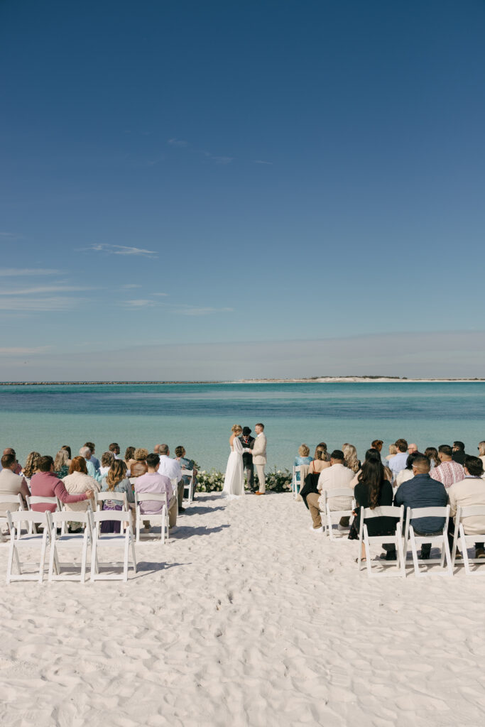 beach front ceremony at Destin Florida Wedding