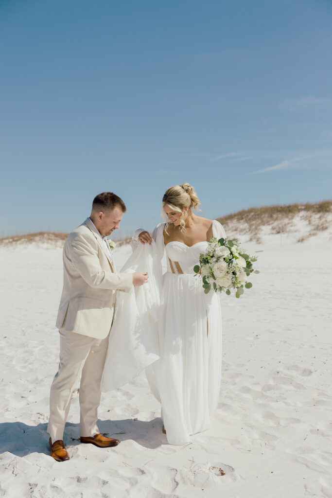 bride and groom Destin Florida Wedding