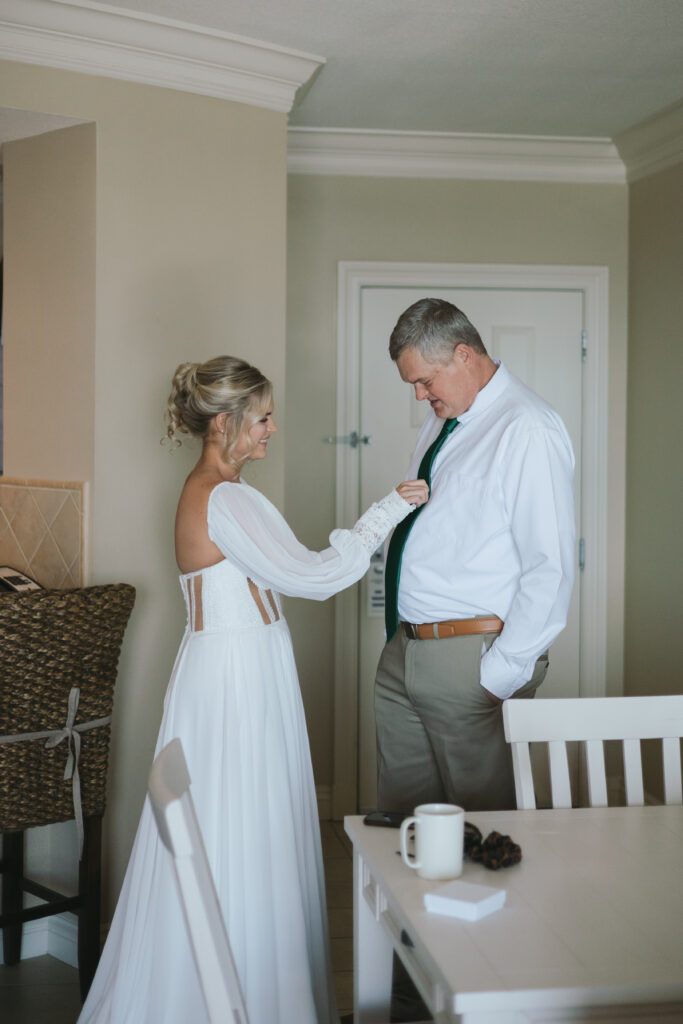 father of the bride and bride
