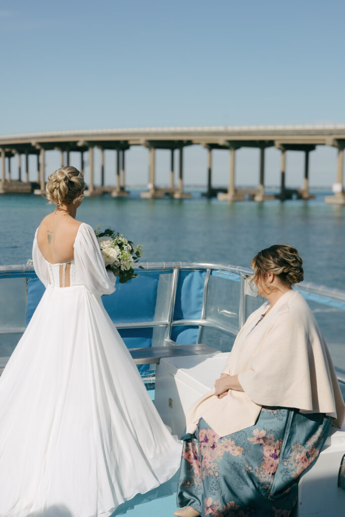 bride and mother of the bride at Destin Florida Wedding