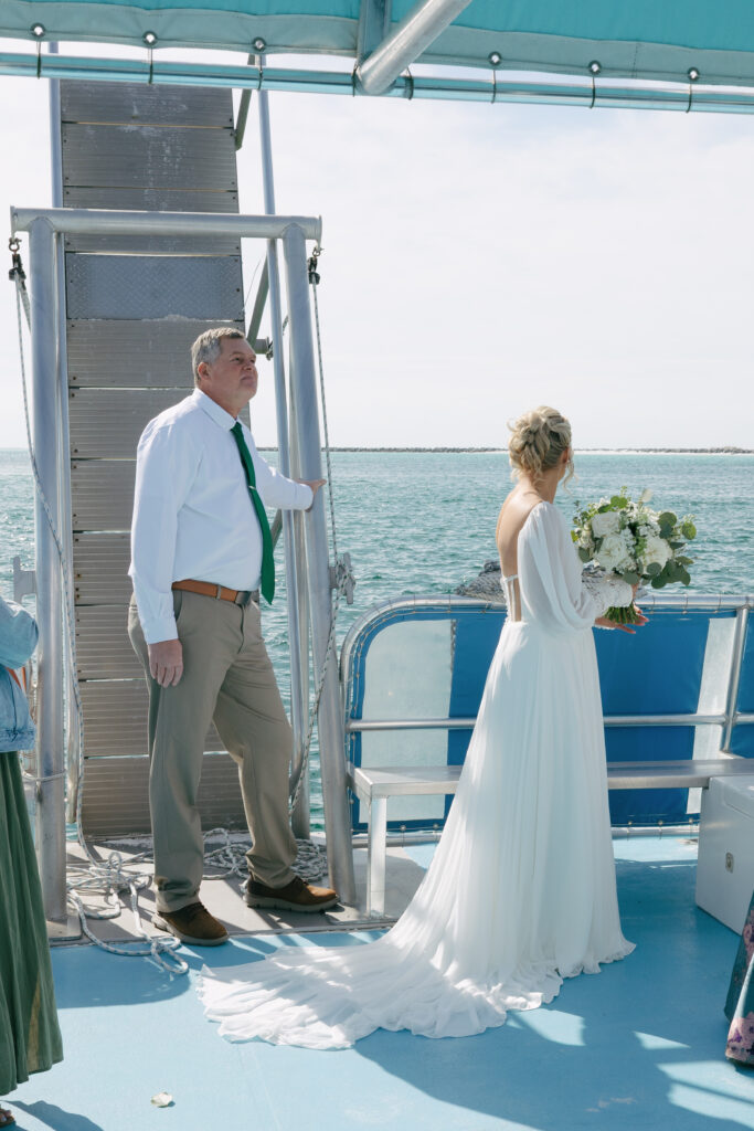 bride and father of the bride at Destin Florida Wedding