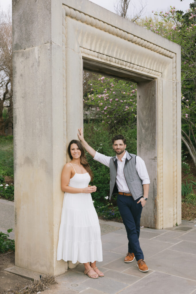 engagement shoot at Dallas Arboretum and Botanical Gardens
