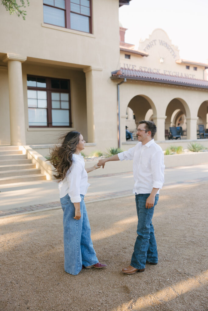 fun and personal Fort Worth Stockyards photoshoot 