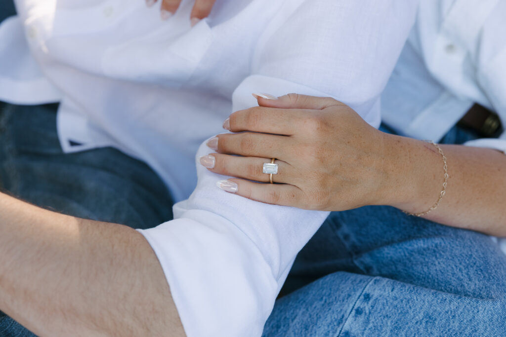 close up engagement photography