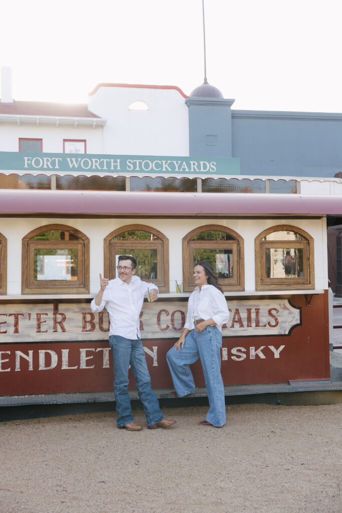 Fort Worth Stockyards engagement photoshoot