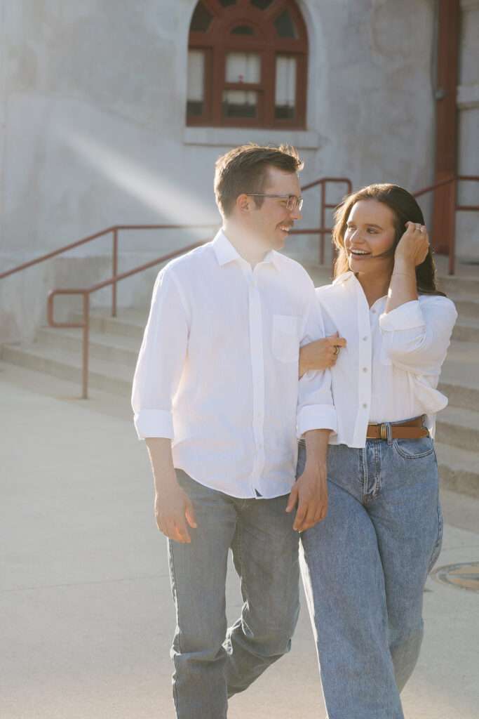 candid couples photography at Fort Worth Stockyards photoshoot