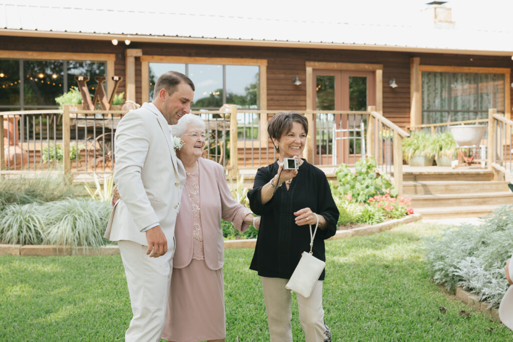 family photos at wedding ceremony