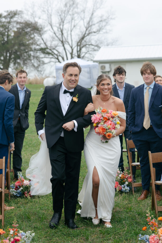 father of the bride and bride