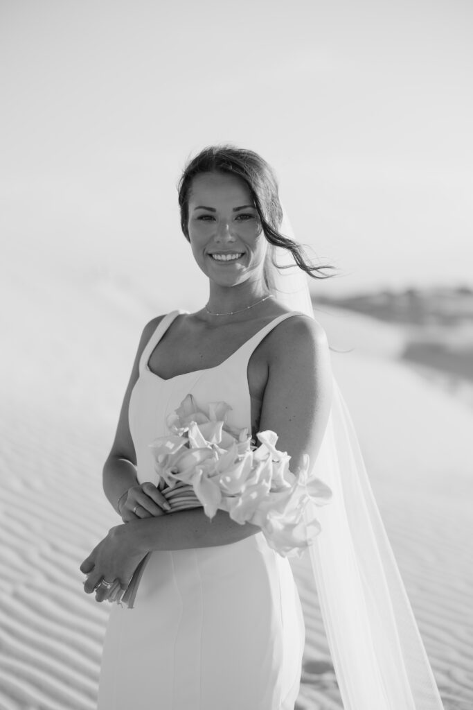 black and white bridal photography