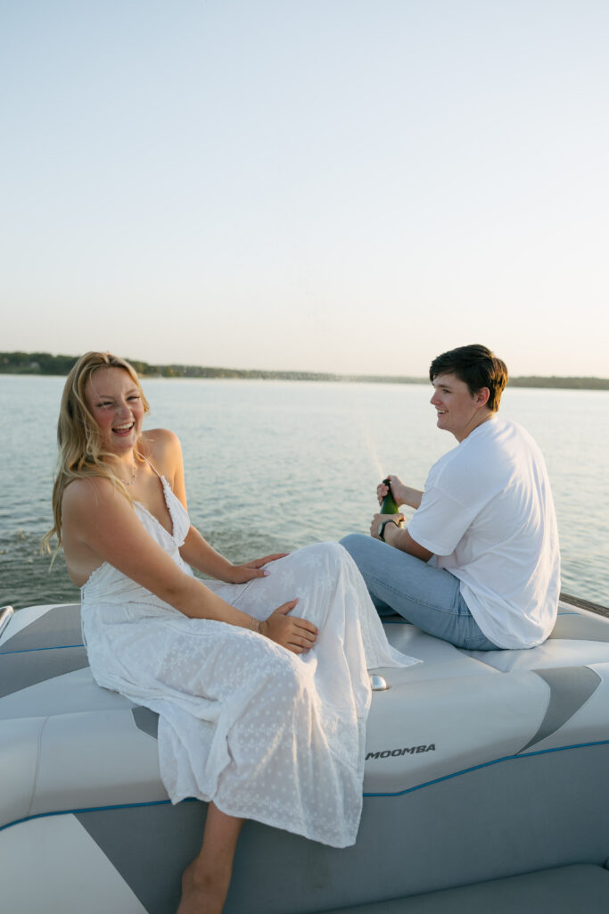 lake engagement photos