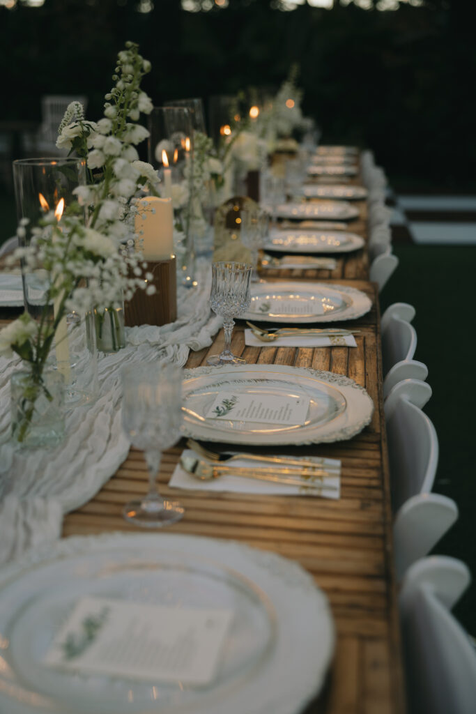 Intimate wedding ideas for a tablescape. 