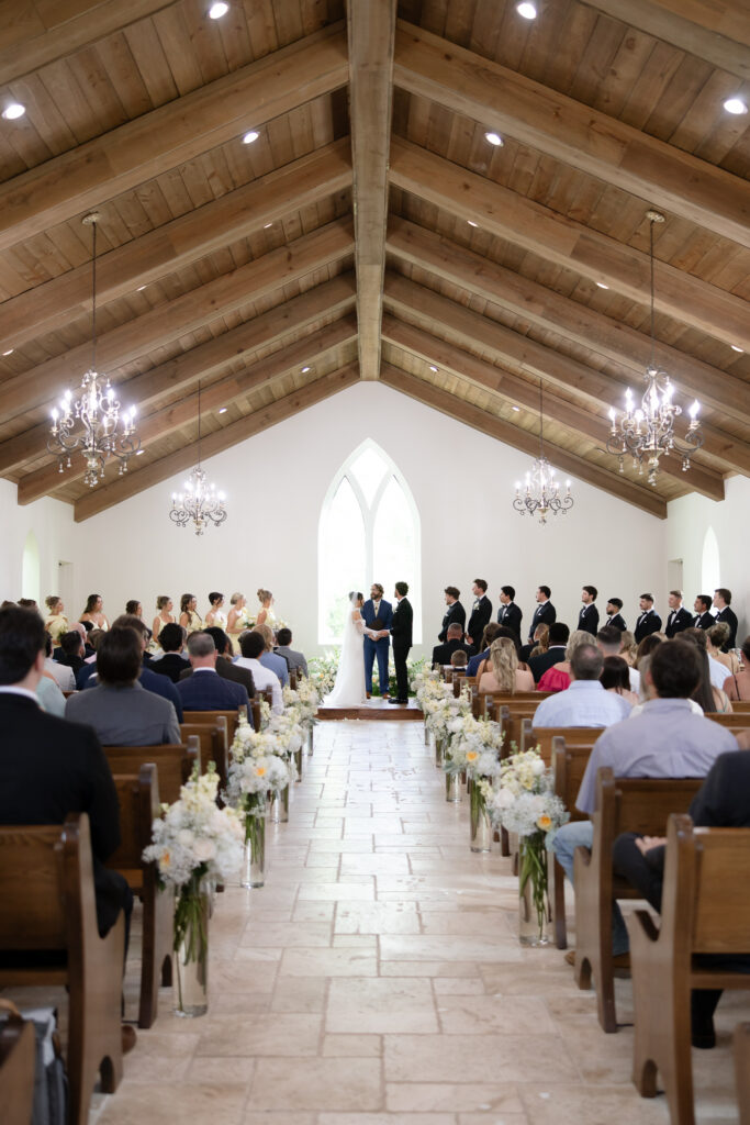 Chapel ceremony at The Springs in Waxahachie